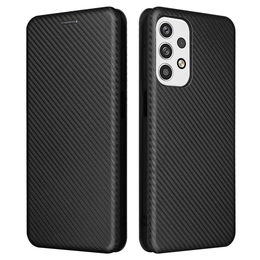 SKALO Samsung A23 Carbon Fiber Plånboksfodral