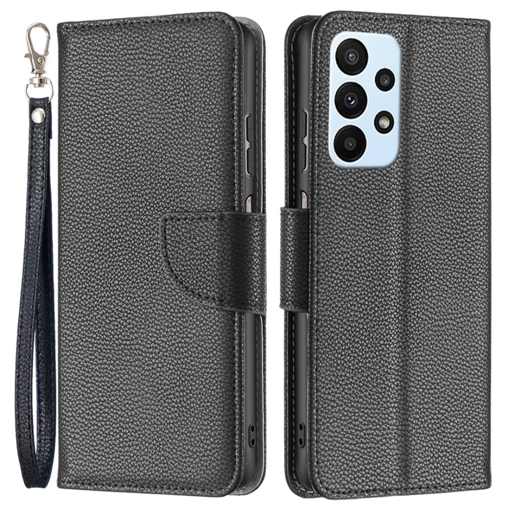 SKALO Samsung A23 Premium Litchi Plånbok