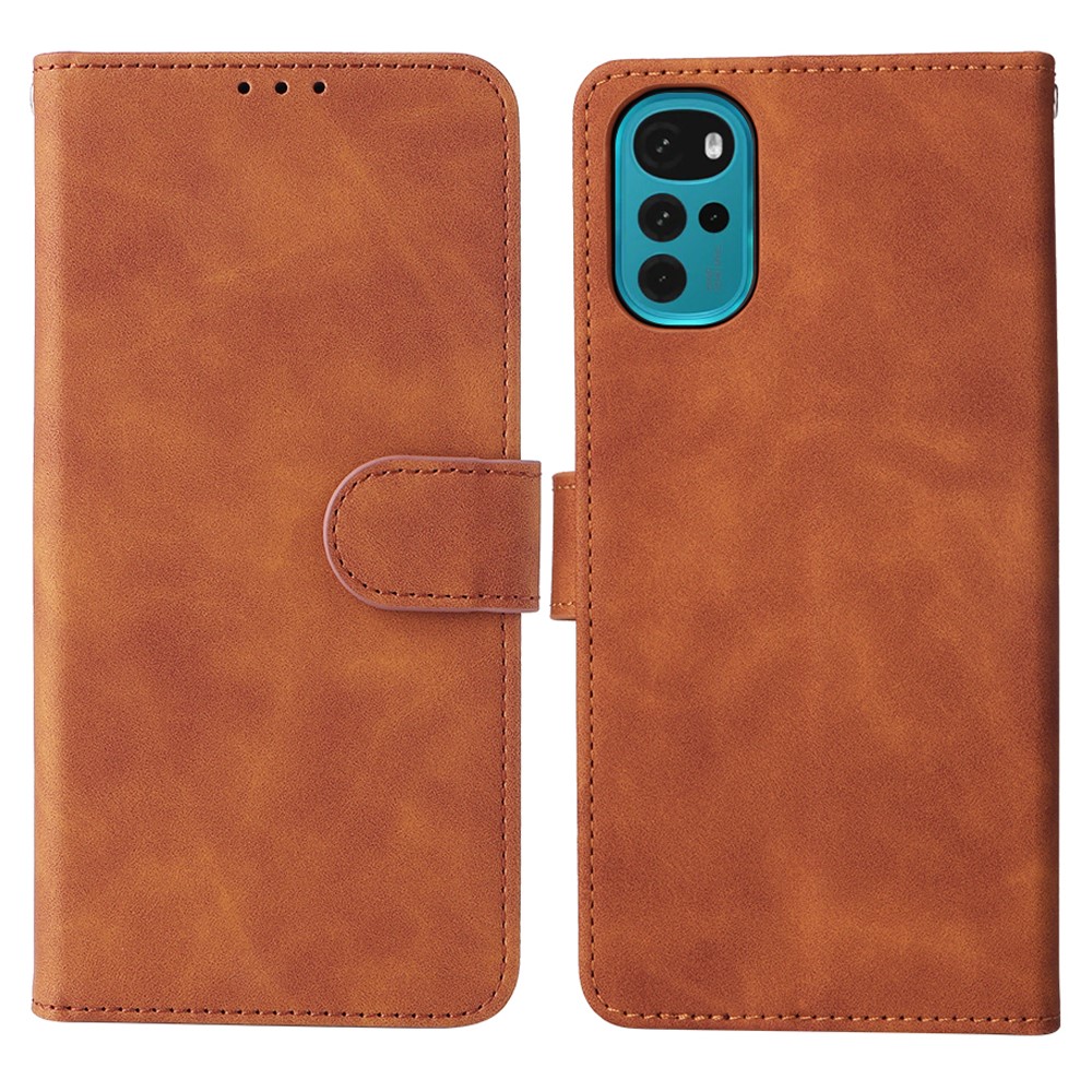 SKALO Motorola Moto G22 Matt PU-Läder Plånboksfodral