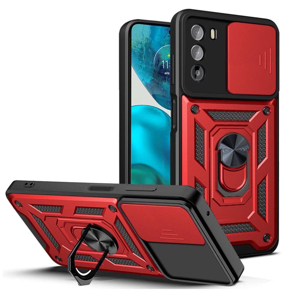 SKALO Motorola Moto G52 Armor Hybrid Metallring Kameraslider