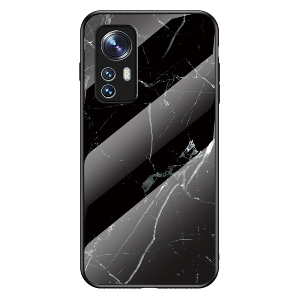 SKALO Xiaomi 12 Marmor Härdat Glas TPU-skal - Motiv 1