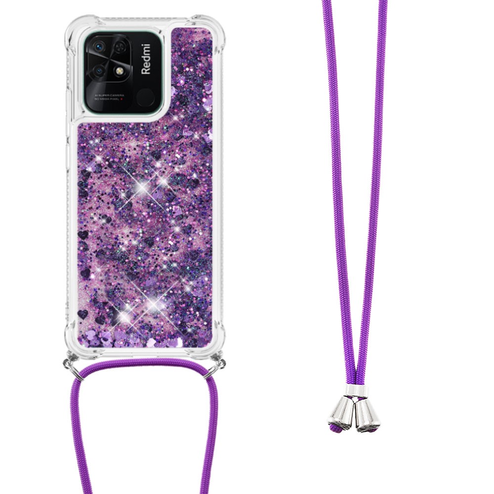 SKALO Xiaomi Redmi 10C Kvicksand Glitter Mobilhalsband