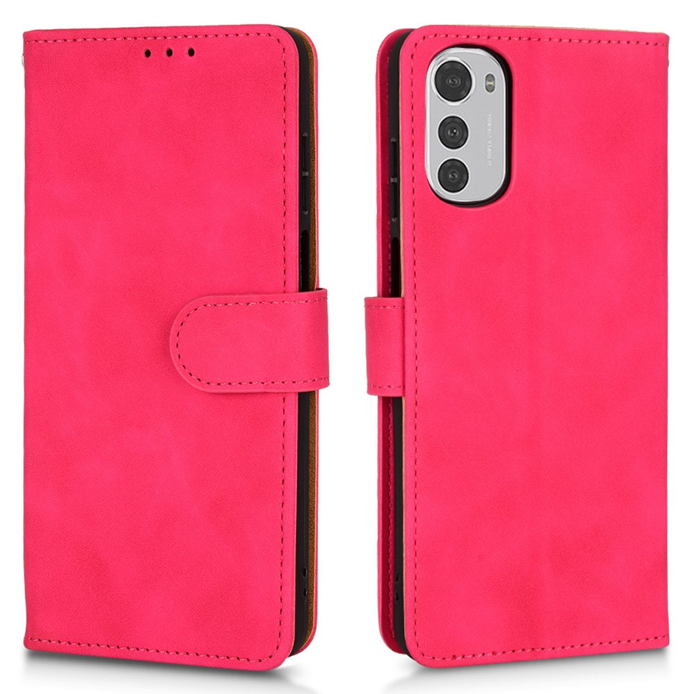 SKALO Motorola Moto E32/E32s Matt PU-Läder Plånboksfodral
