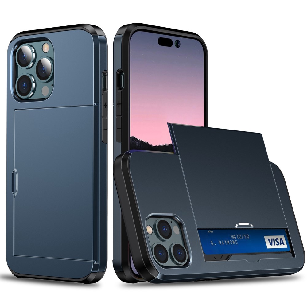 SKALO iPhone 14 Pro Armor Skal Korthållare