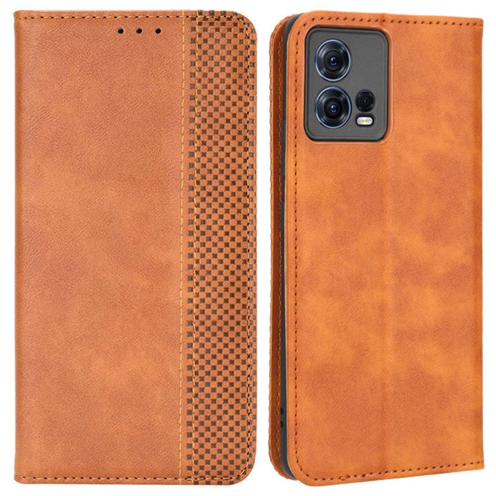SKALO Motorola Edge 30 Fusion Embossed Premium Plånboksfodral