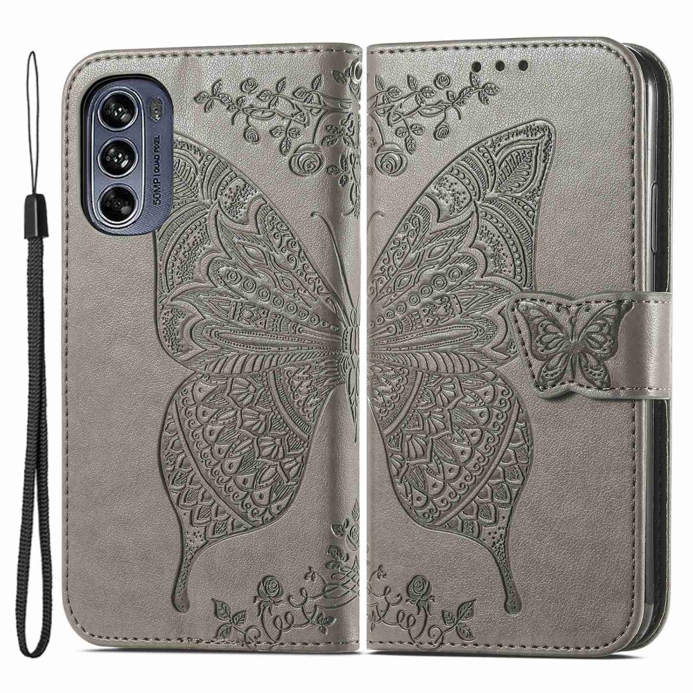 SKALO Motorola Moto G62 Mandala Butterfly Plånboksfodral