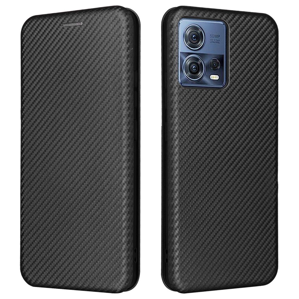 SKALO Motorola Edge 30 Fusion Carbon Fiber Plånboksfodral