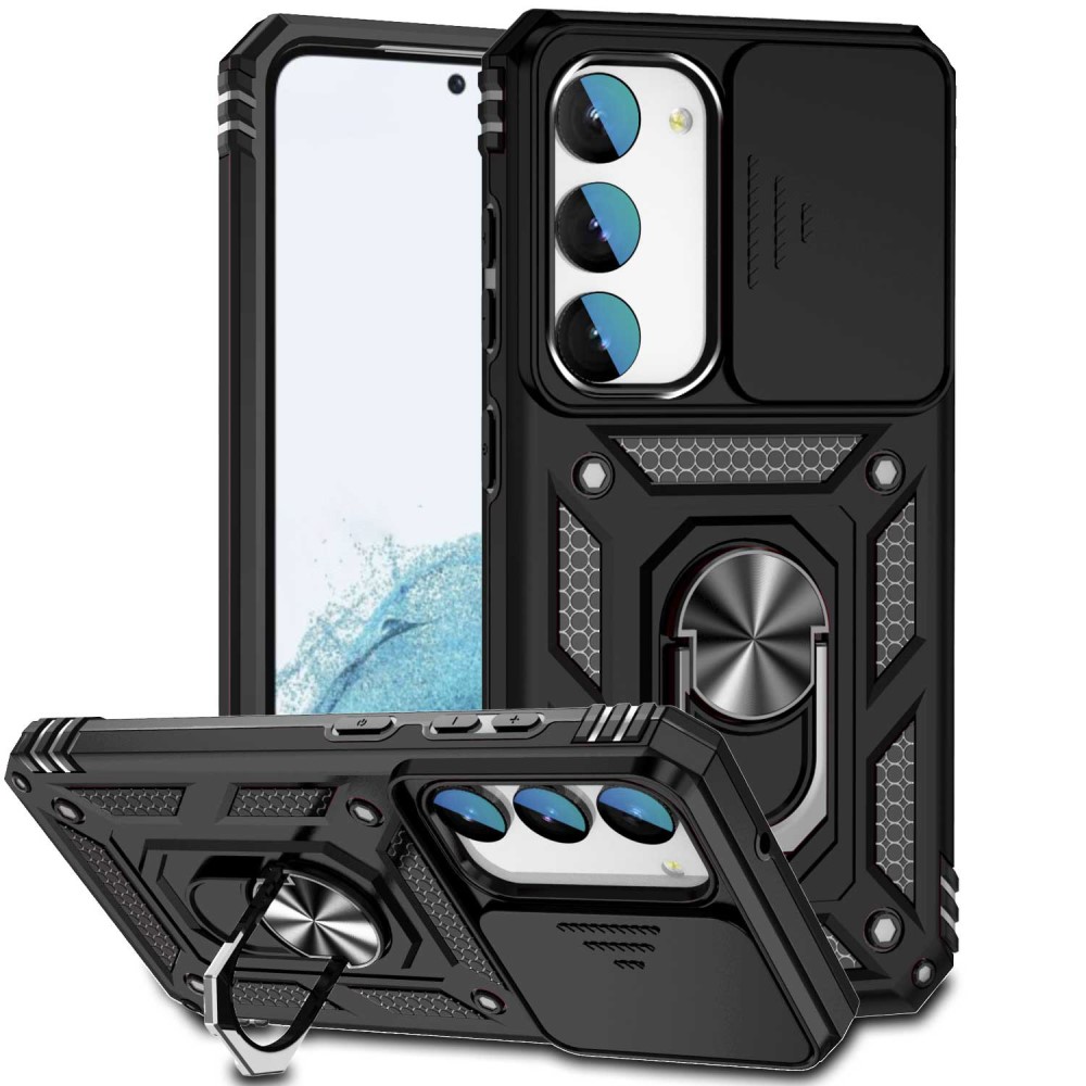 SKALO Samsung S23 Plus Armor Hybrid Metallring Kameraslider