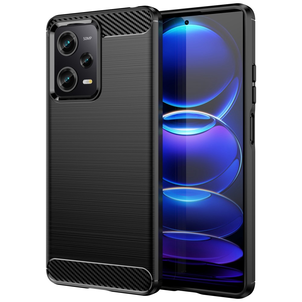 SKALO Xiaomi Redmi Note 12 Pro Armor Carbon Stöttåligt TPU-skal
