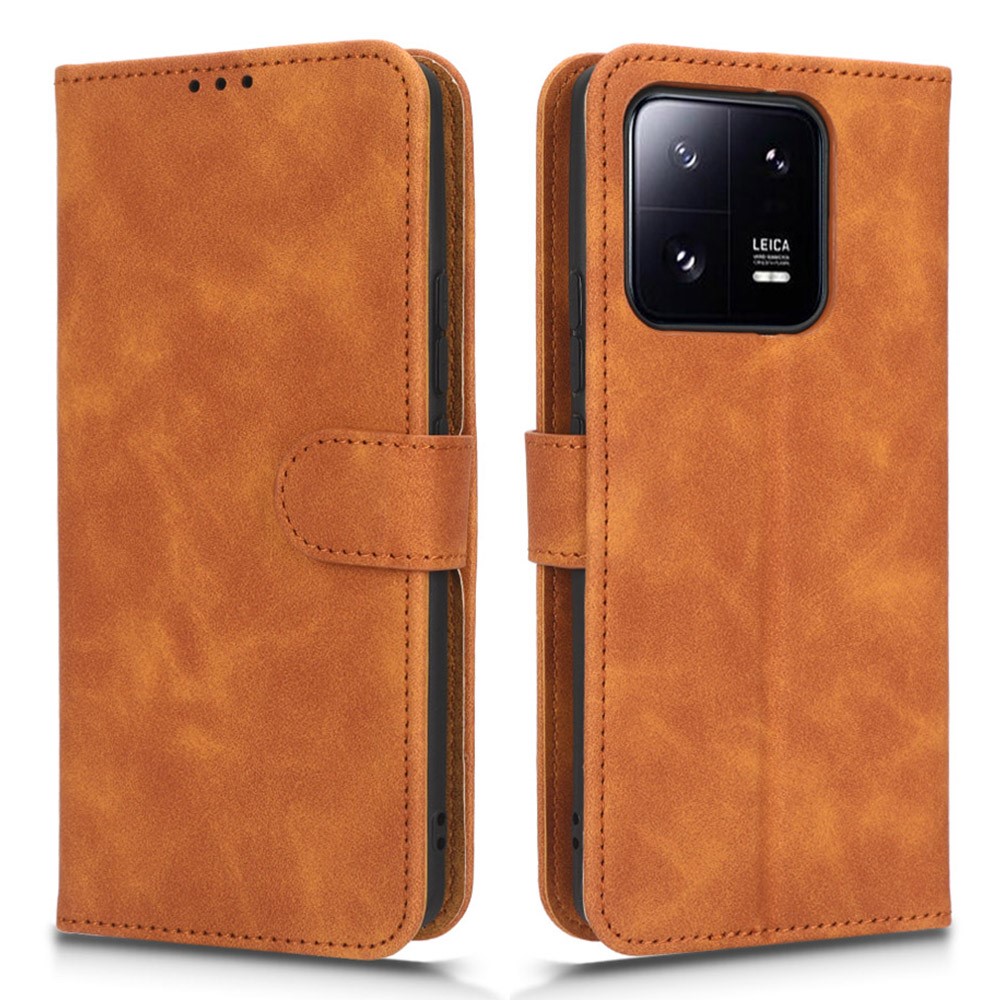 SKALO Xiaomi 13 Pro Matt PU-Läder Plånboksfodral