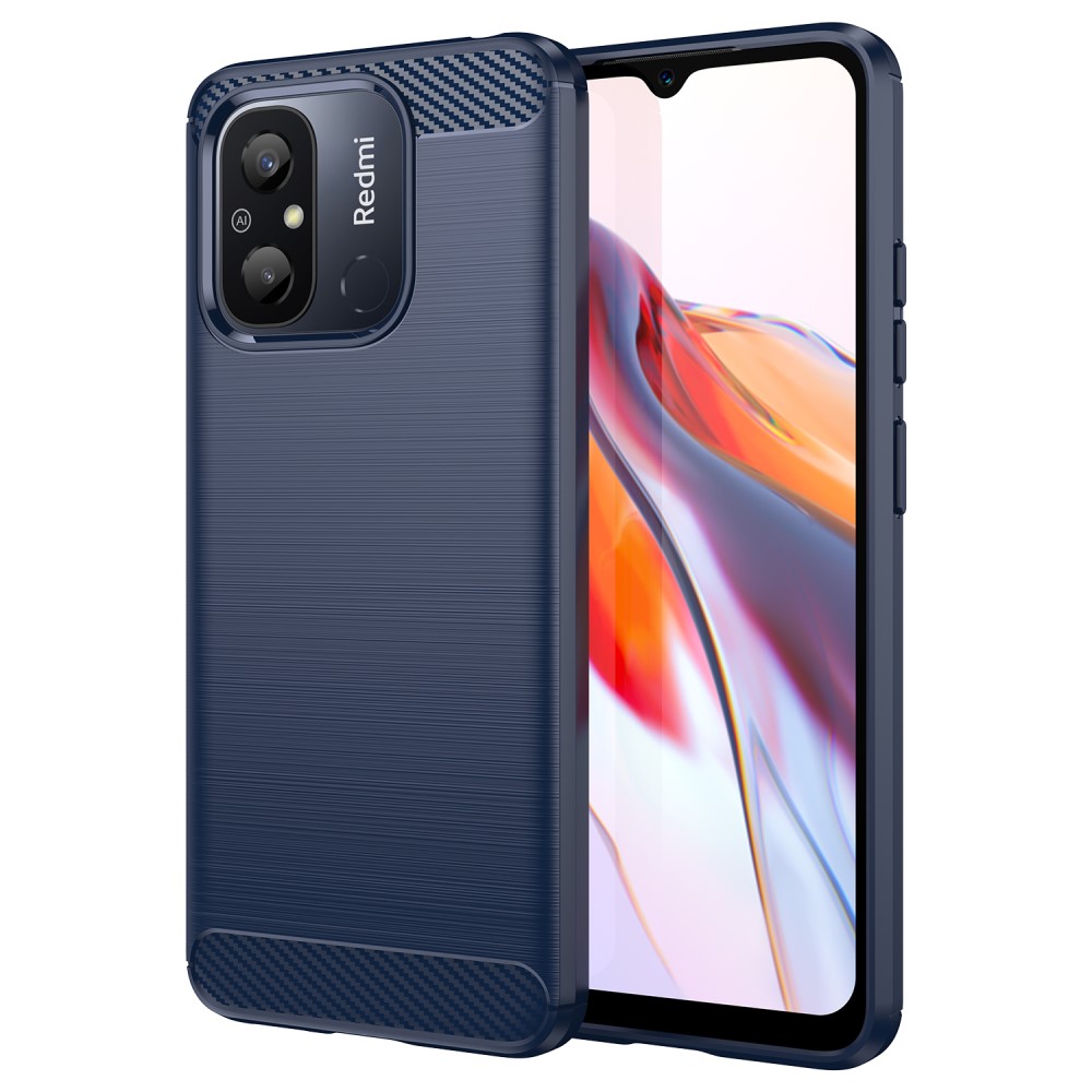 SKALO Xiaomi Redmi 12C Armor Carbon Stöttåligt TPU-skal