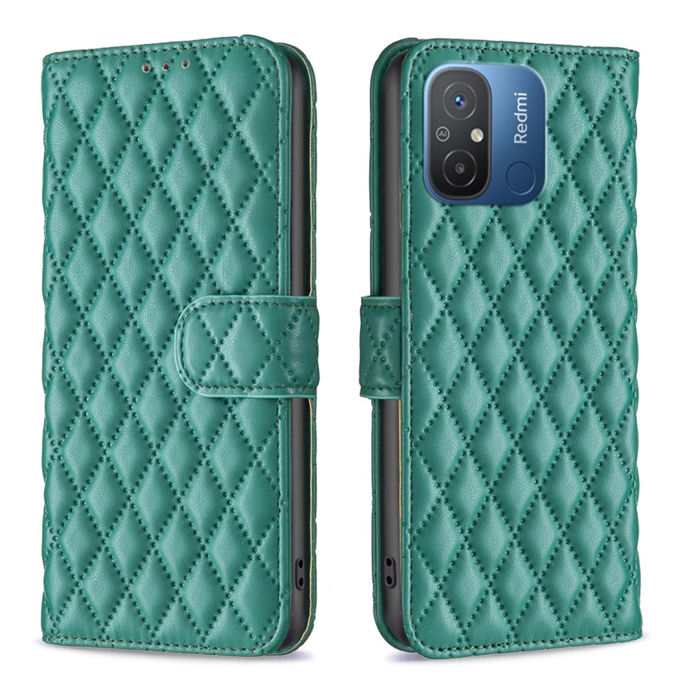 SKALO Xiaomi Redmi 12C BINFEN COLOR Quiltat Plånbok