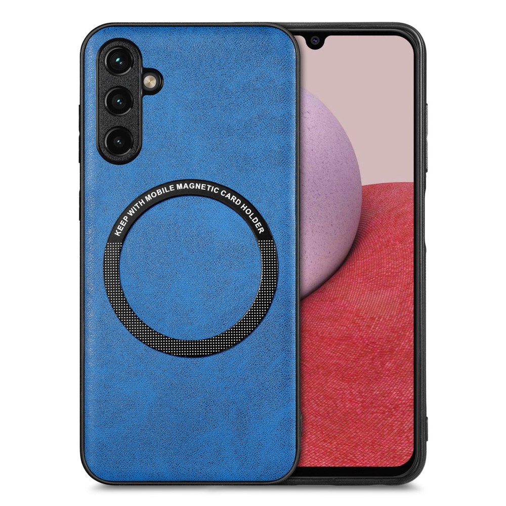 SKALO Samsung A14 / PU-Läder Hybrid Magnetring Skal