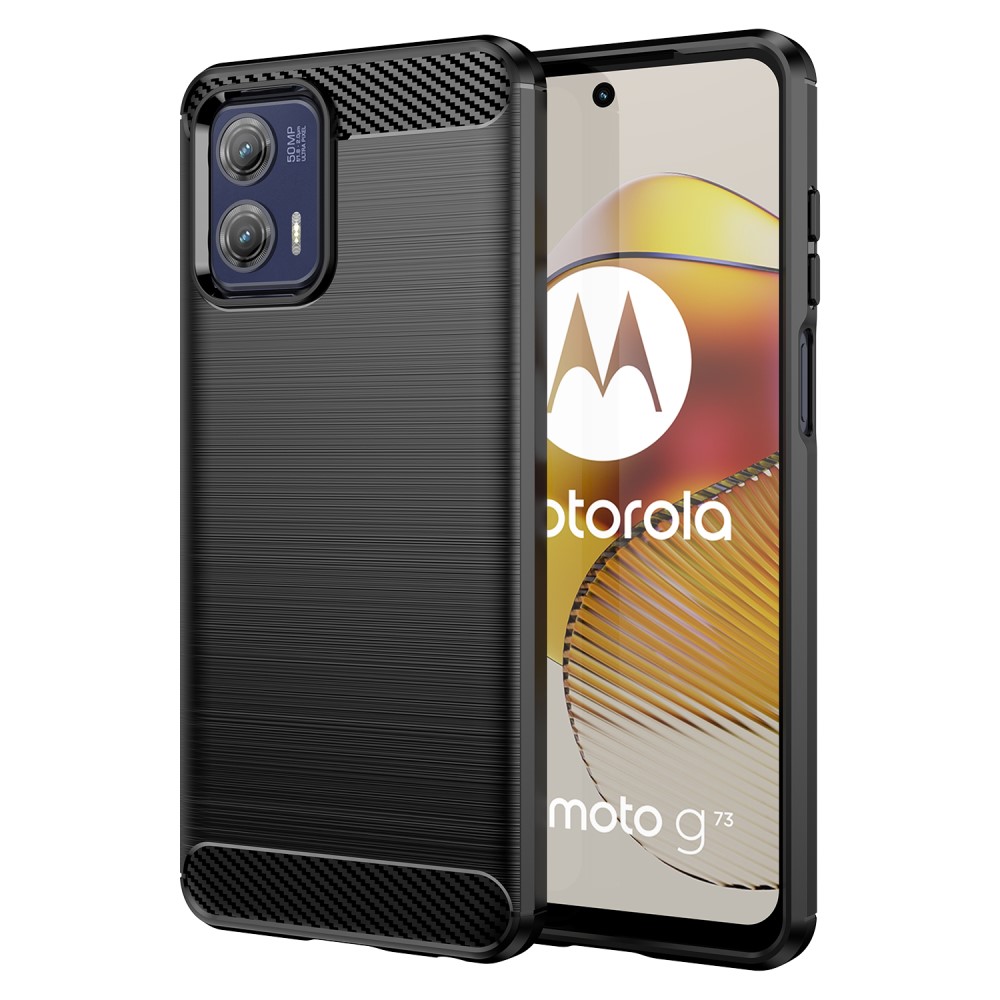 SKALO Motorola Moto G73 Armor Carbon Stöttåligt TPU-skal