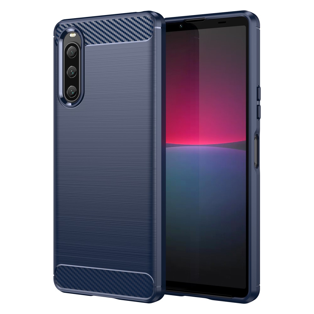 SKALO Sony Xperia 10 V Armor Carbon Stöttåligt TPU-skal