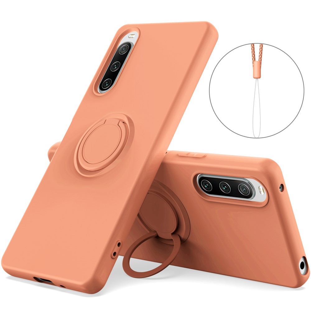 SKALO Sony Xperia 10 V Ultratunn Silikonskal Med Ring