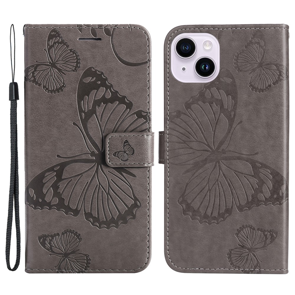 SKALO iPhone 15 Plus Mandala Butterfly Plånboksfodral