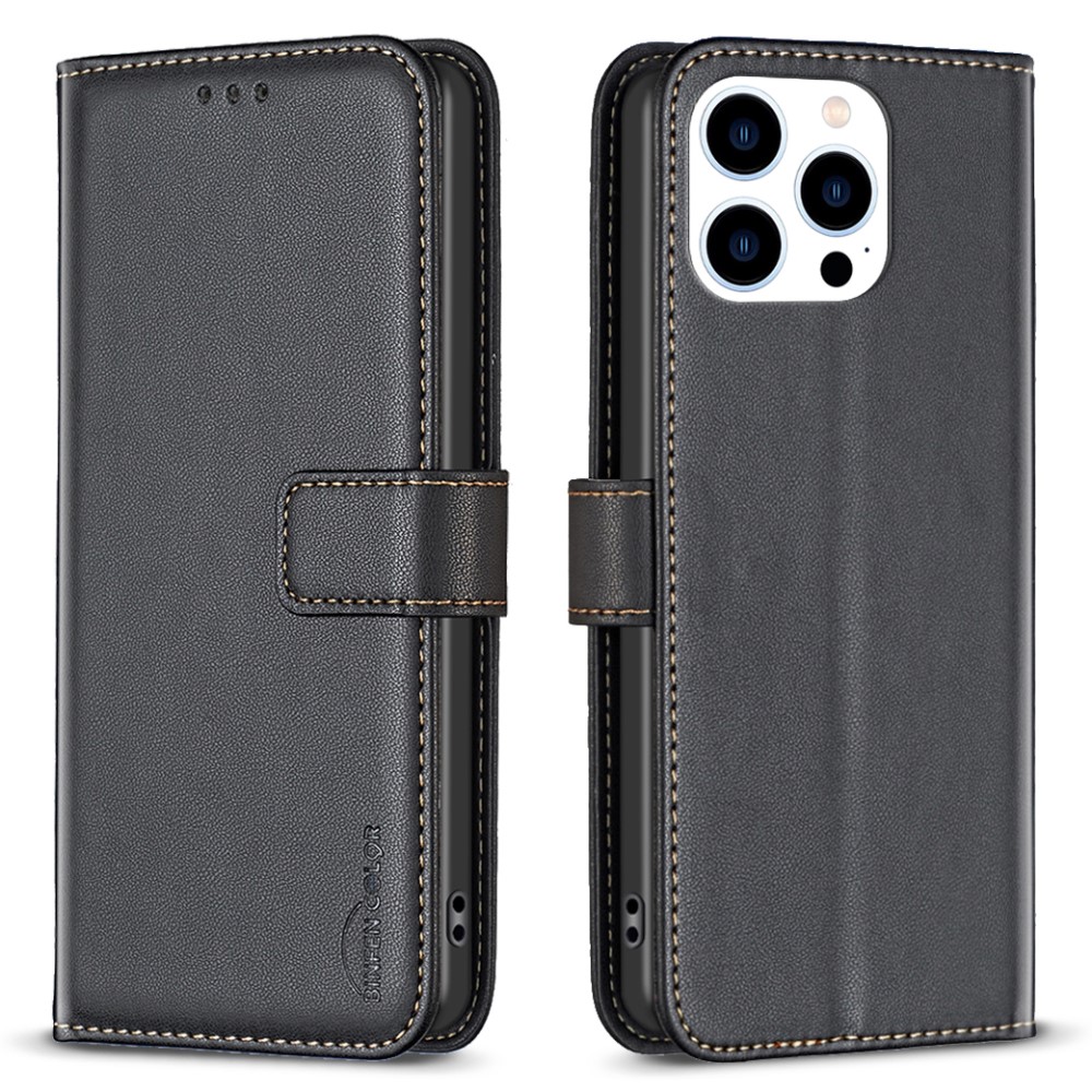 iPhone 15 Pro BINFEN COLOR Embossed Plånboksfodral