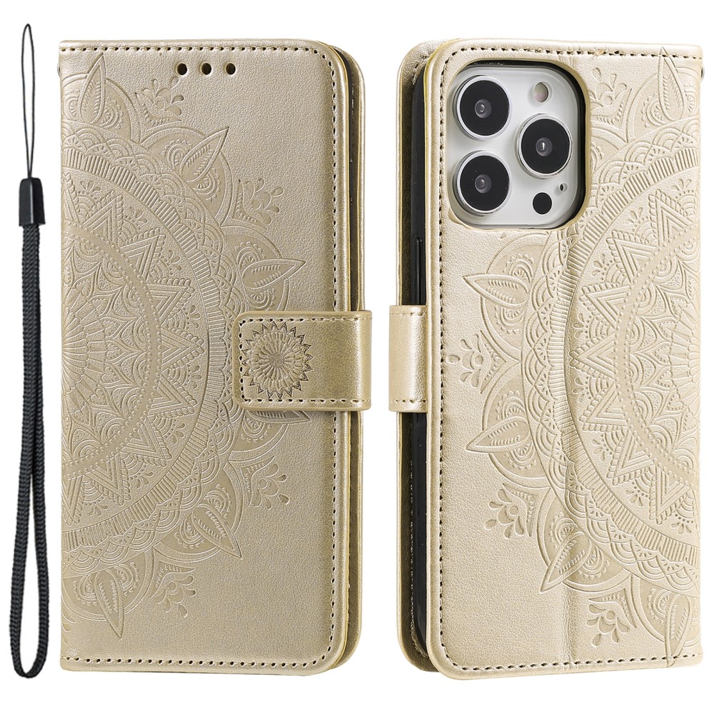 SKALO iPhone 15 Pro Mandala Plånboksfodral