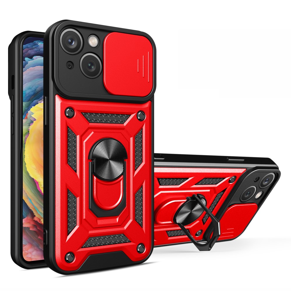 SKALO iPhone 15 Armor Hybrid Metallring Kameraslider