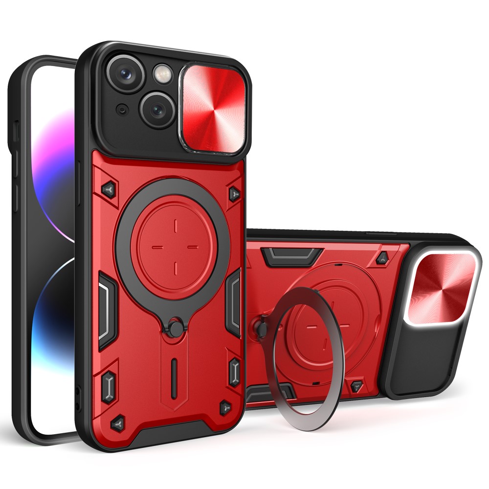 SKALO iPhone 15 Armor Hybrid Magnetring Kameraslider