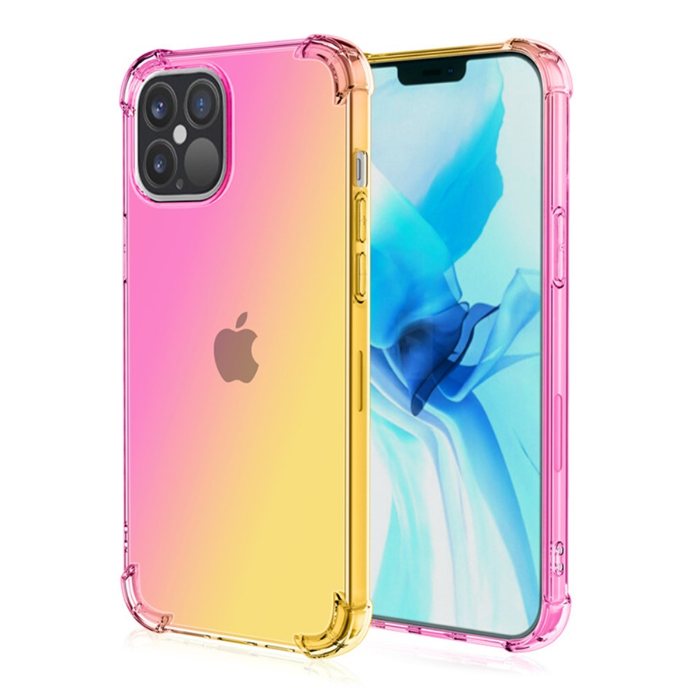SKALO iPhone 15 Plus Gradient Extra strong TPU-skal - Rosa