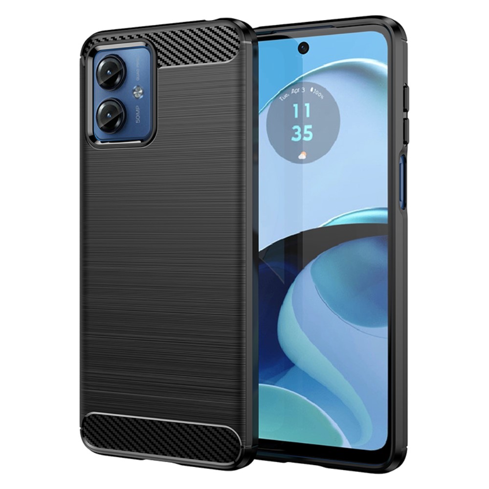 SKALO Motorola Moto G14 Armor Carbon Stöttåligt TPU-skal