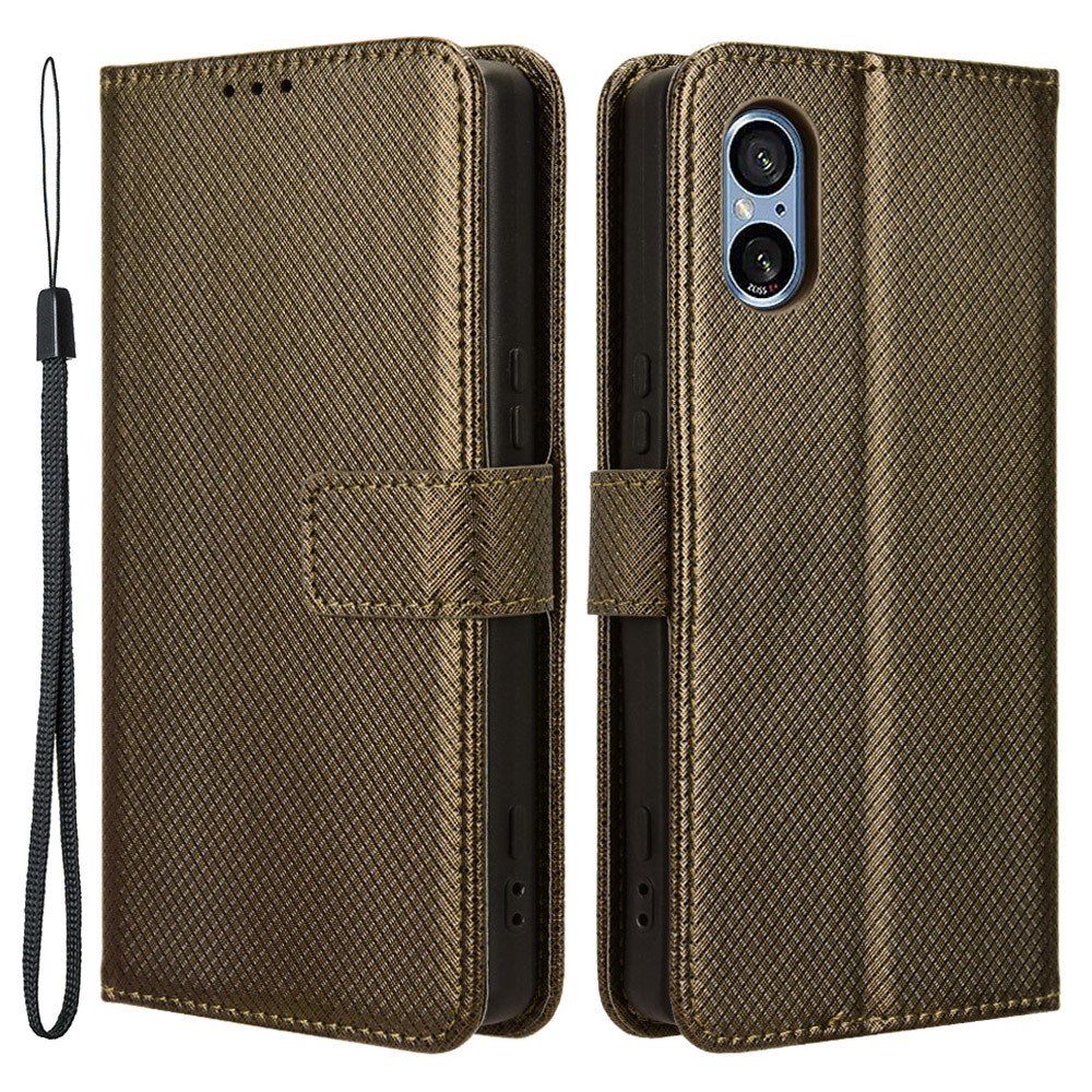 SKALO Sony Xperia 5 V Premium Mini Romb Plånboksfodral