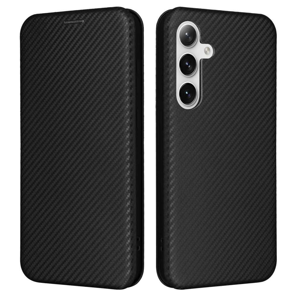 SKALO Samsung S24+ Carbon Fiber Plånboksfodral
