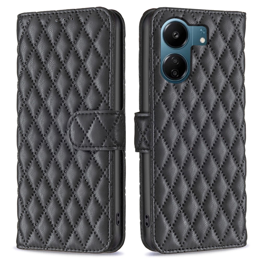SKALO Xiaomi Redmi 13C BINFEN COLOR Quiltat Plånbok