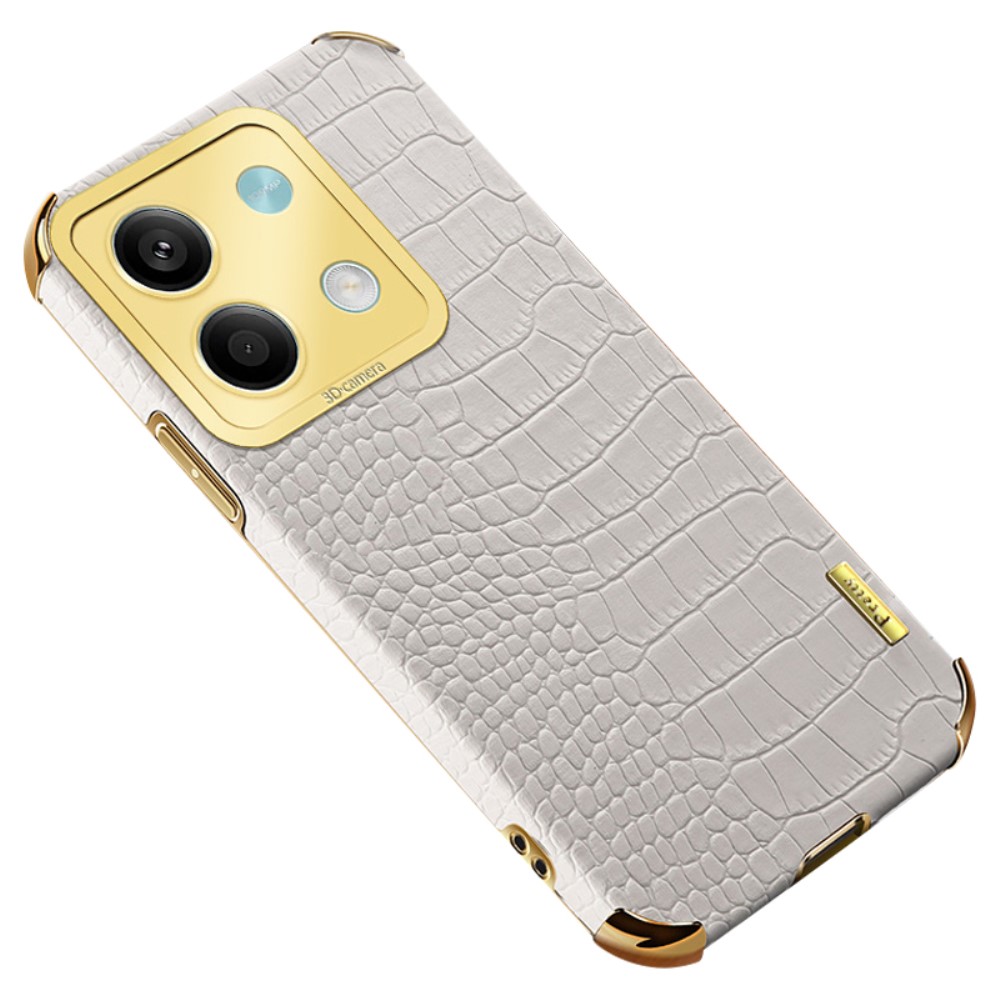 SKALO Xiaomi Redmi Note 13 Krokodil Guldkant Skal