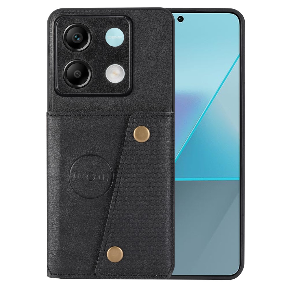 SKALO Xiaomi Redmi Note 13 Pro 5G PU Läder Skal med Plånbok - Svart