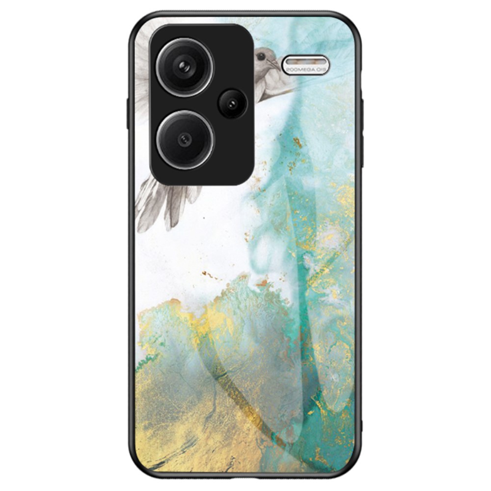 SKALO Xiaomi Redmi Note 13 Pro+ Marmor Härdat Glas TPU-skal - Motiv 2