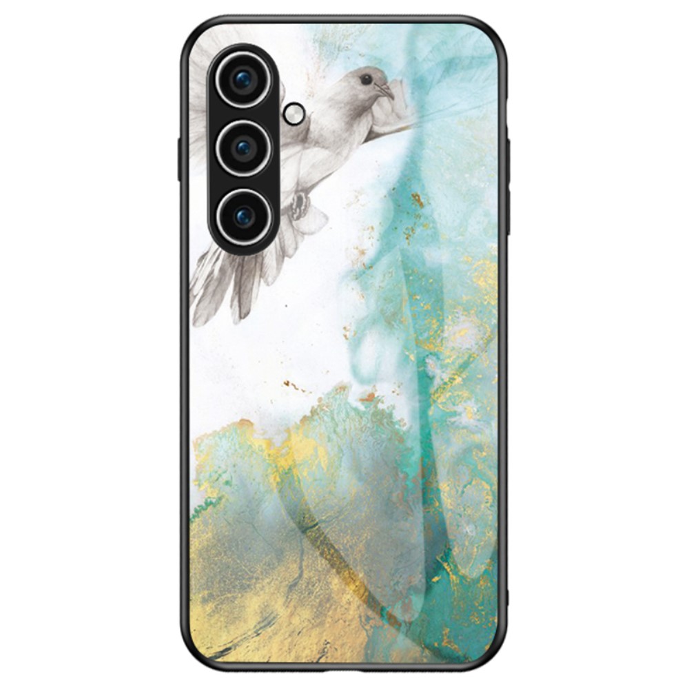 SKALO Samsung S24+ Marmor Härdat Glas TPU-skal - Motiv 1