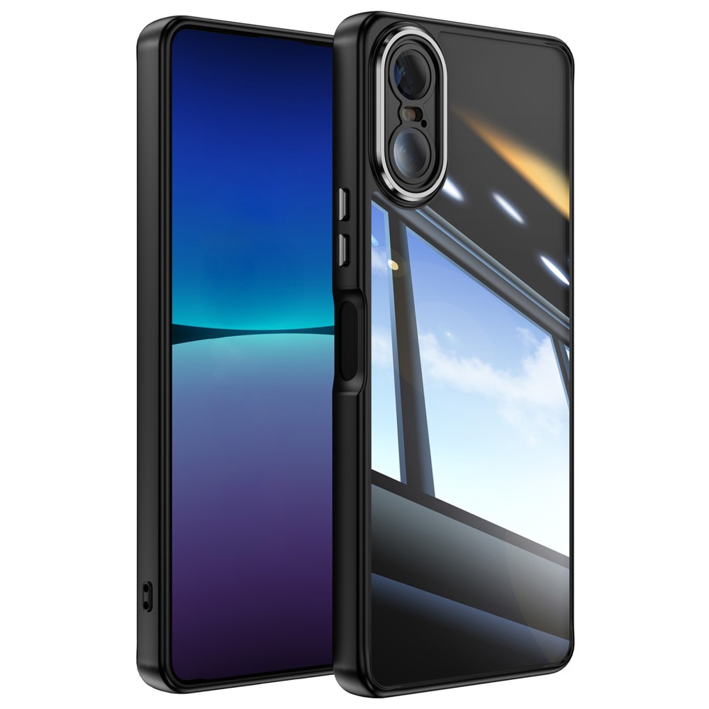 SKALO Sony Xperia 10 VI Silky Touch TPU + Akryl Metallknappar Skal