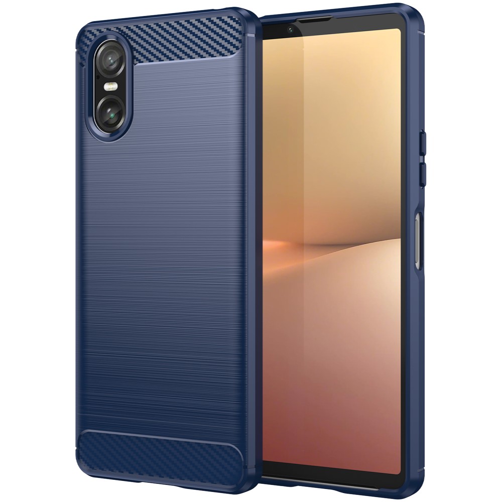 SKALO Sony Xperia 10 VI Armor Carbon Stöttåligt TPU-skal