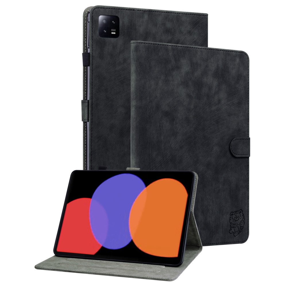 SKALO Xiaomi Pad 6 Cute Tiger PU-Läder Fodral