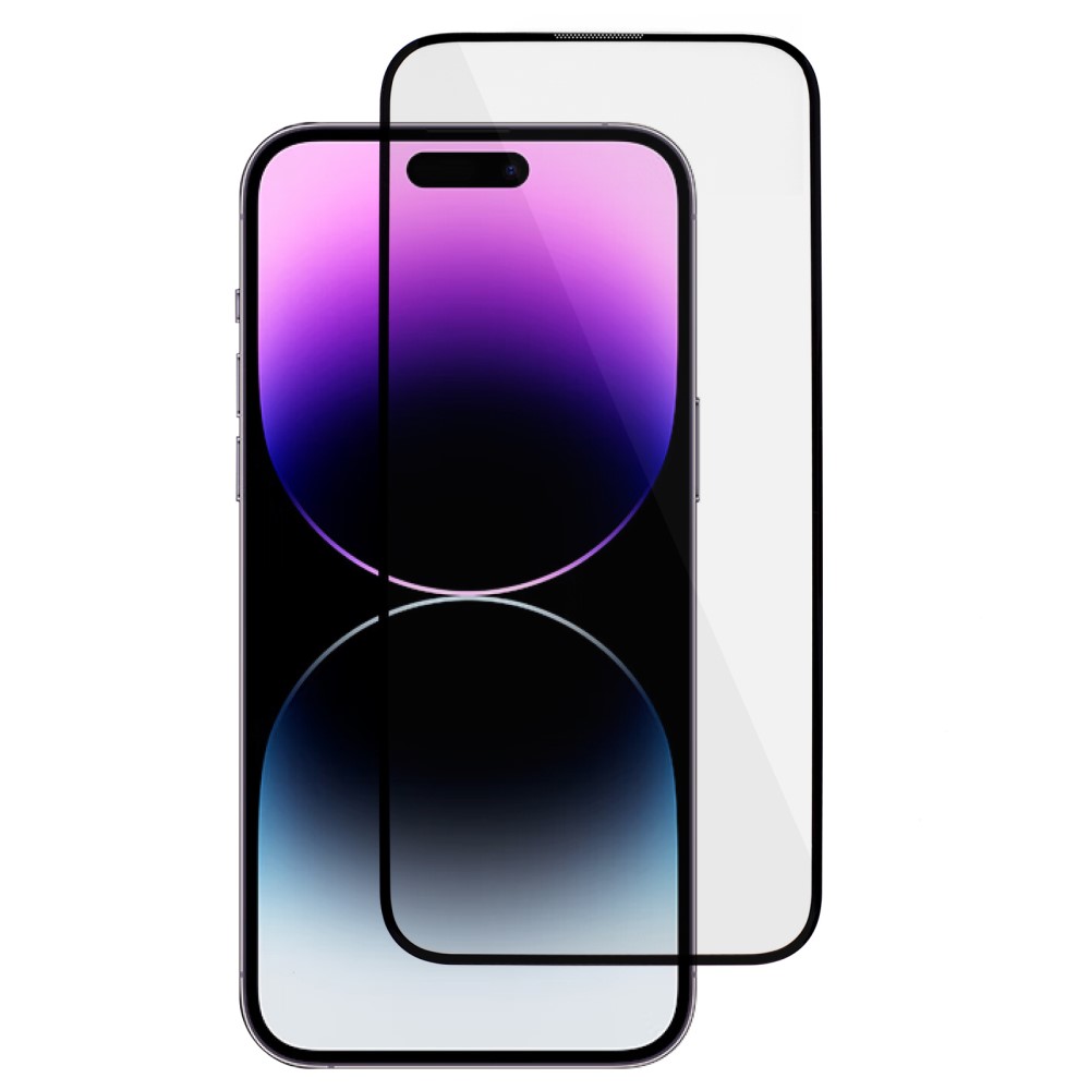 2-PACK SKALO iPhone 15 Pro Max Heltäckande Skärmskydd Härdat Glas
